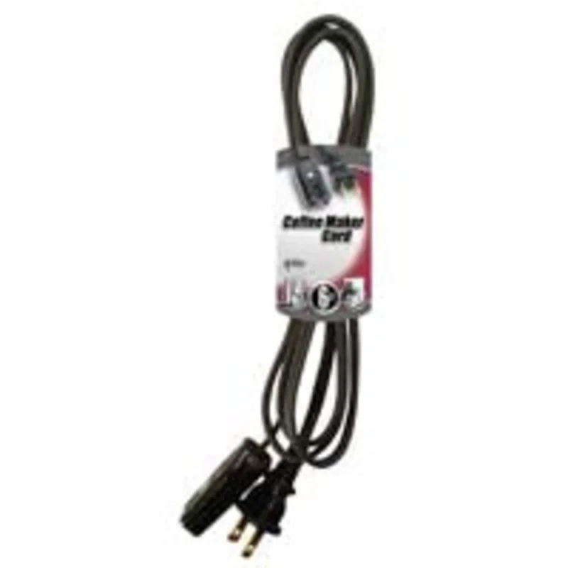 Coleman Cable Systems 3 Ft Appliance Cord For Coffee Makers, Frying Pans 1/2"