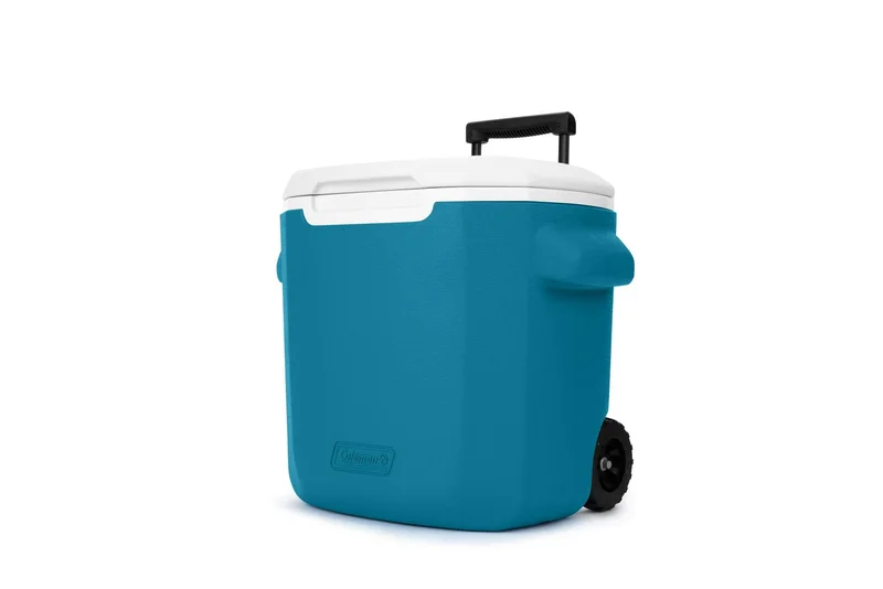 Coleman Chiller 28-Quart Cooler With Wheels Deep Ocean