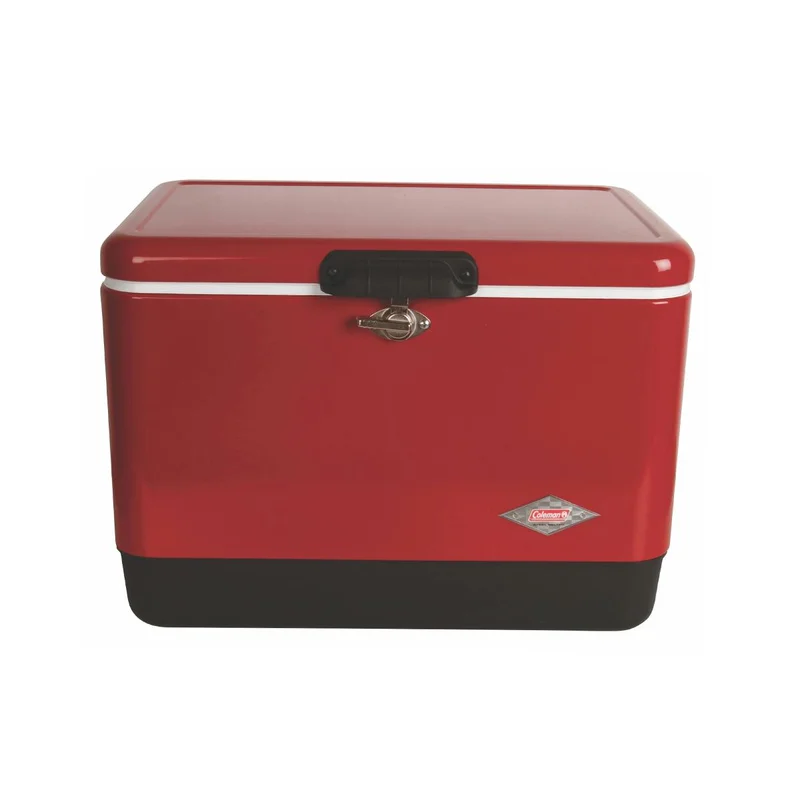 Coleman Vintage 54-Quart Steel Belted Cooler Red