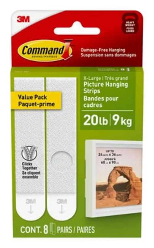 Command 20 lb X-Large White Picture Hanging Strips