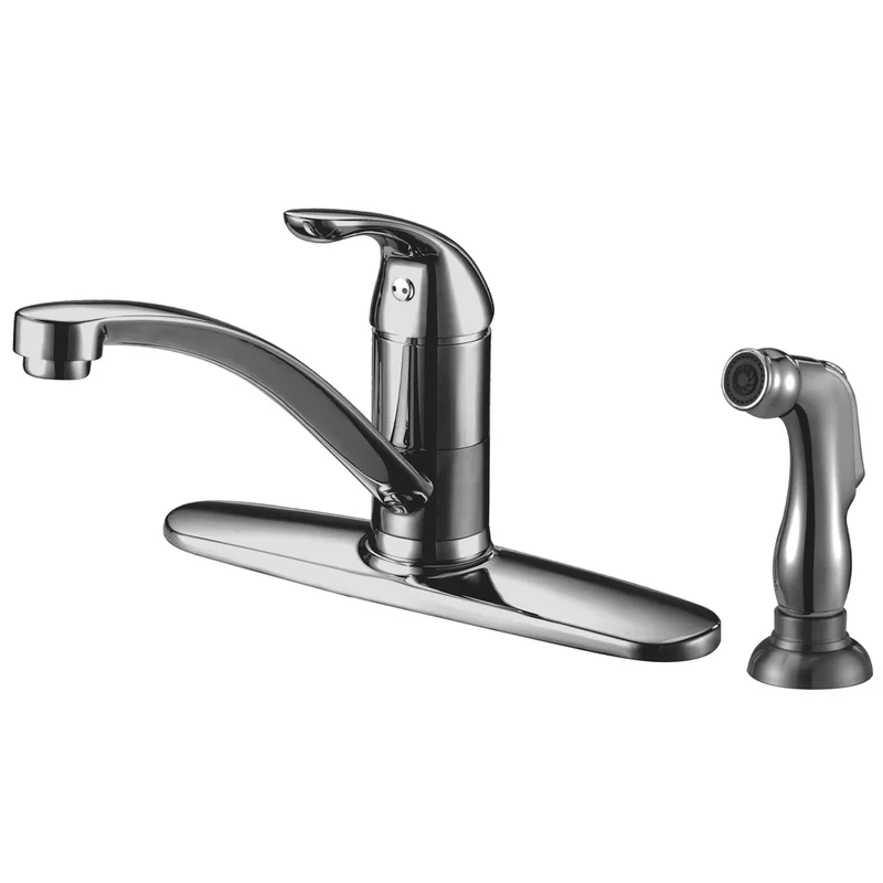 Compass Manufacturing 191-6574 Noble Single Handle Kitchen Faucet Polished Chrome Finish