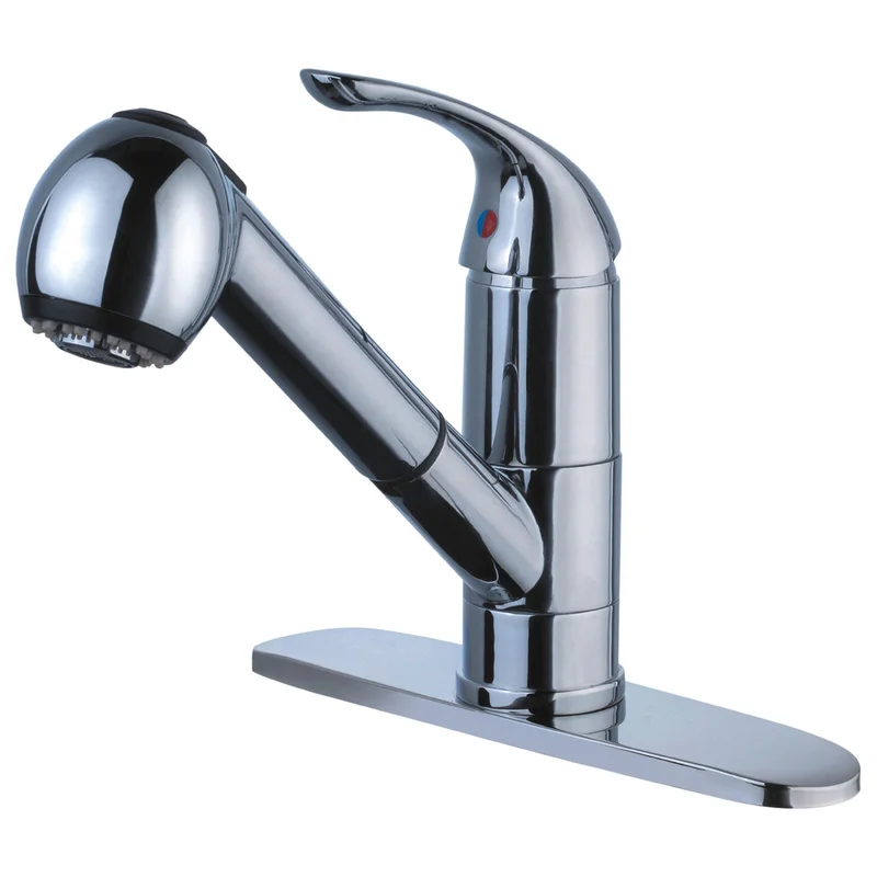 Compass Manufacturing 191-6576 Noble Single Handle Kitchen Faucet Polished Chrome Finish