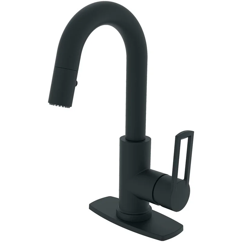 Compass Manufacturing 192-8113 Westdale Single Handle Bathroom Faucet Matte Black