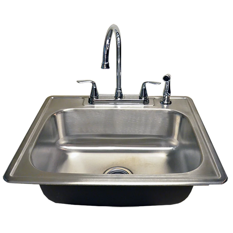 Compass Manufacturing 712-6027 Grab-N-Go 25 x 22 x 8 Stainless Steel Sink Kit