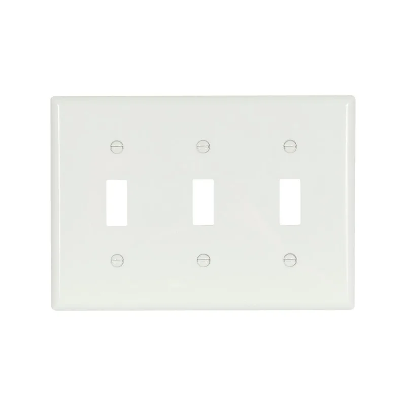 Cooper Wiring Devices Standard Switch Plate - 3-Gang - White White