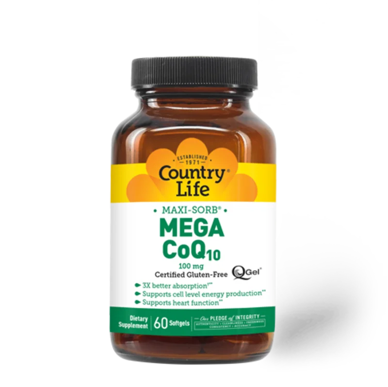 Country Life Maxi-sorb Mega Coq10 Q-gel, 100 Mg