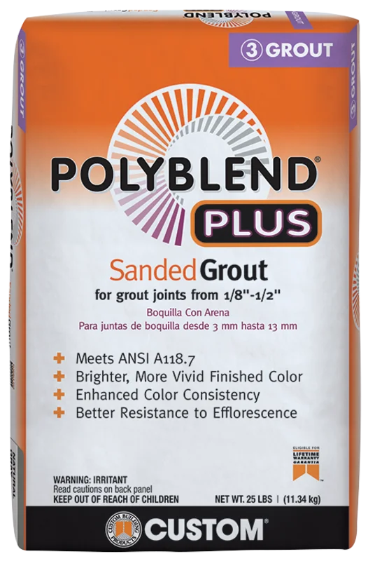 Custom Building Products PolyblendPlus Sanded Grout Natural Gray
