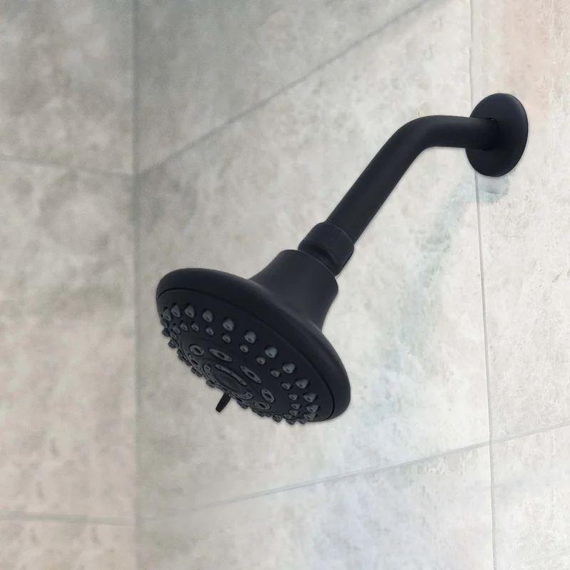 Danco 8 in. Shower Arm w/ Flange in Matte Black Matte Black
