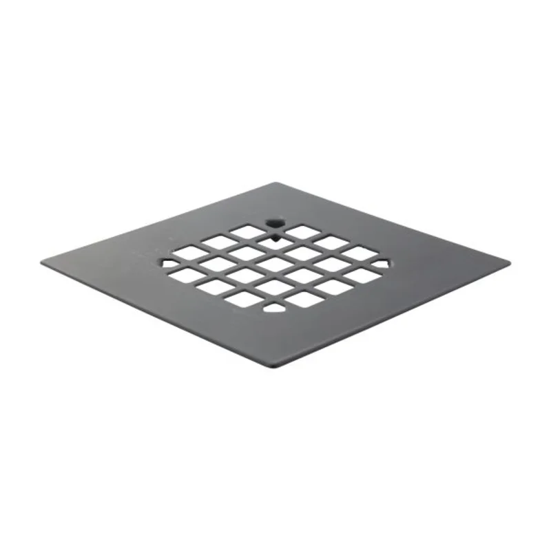 Danco Square Snap-In Shower Drain Cover  4-1/4 in.  Matte Black Matte Black