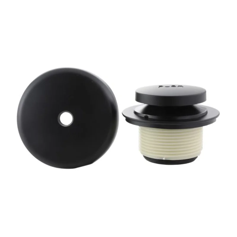 Danco Touch-Toe Tub Drain Trim Kit with Overflow in Matte Black Matte Black
