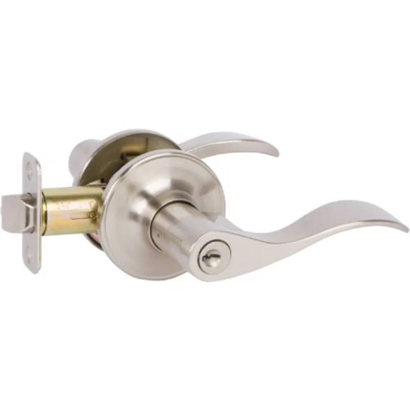 Delaney Hardware New Bennett Lever Entrance Satin Nickel Satin Nickel