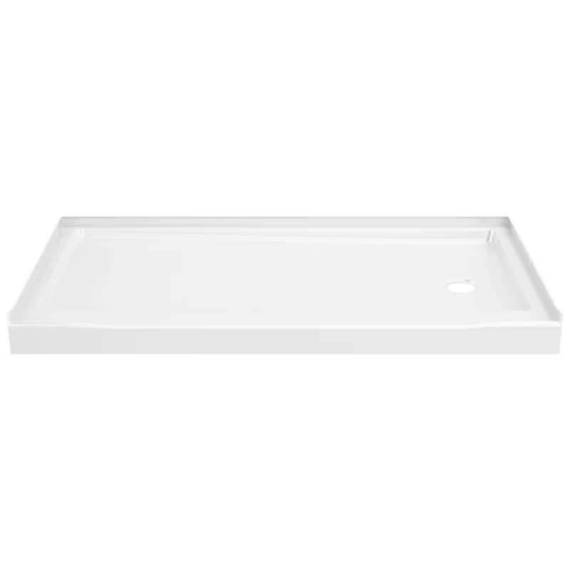 Delta Classic 500 Shower Base 60"X32" Right Drain In High Gloss White Gloss White