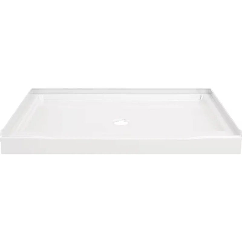 Delta Classic 500 Shower Base, Center Drain, Gloss White, 48 x 34 In. Gloss White