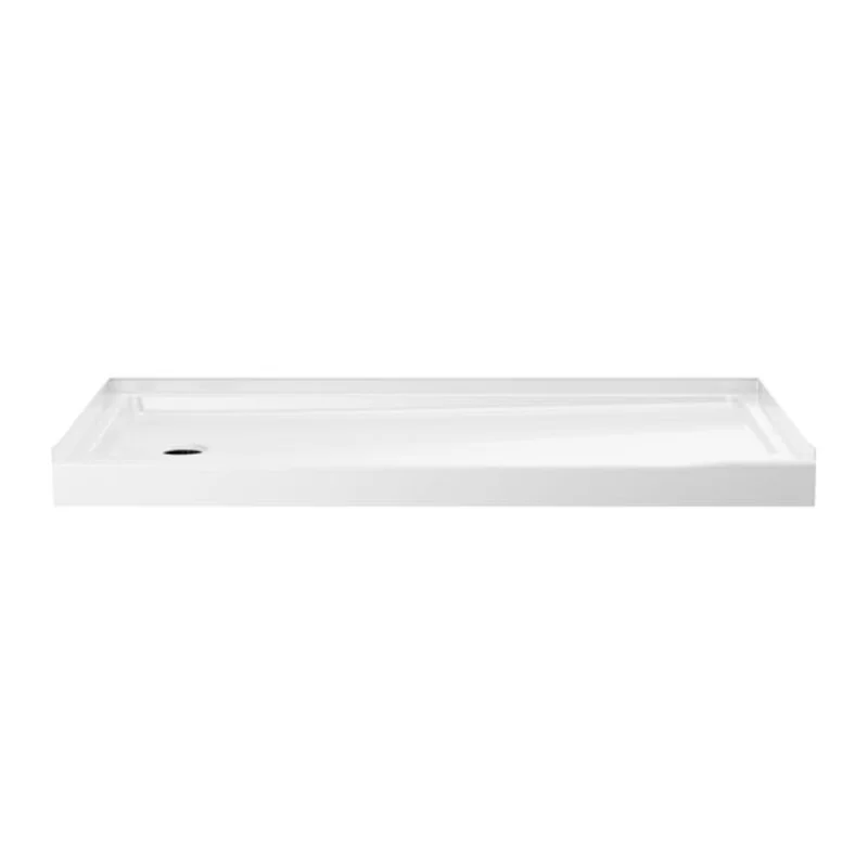 Delta Classic 500 Shower Base, Left-hand Drain, Gloss White, 60 X 32 In. Gloss White
