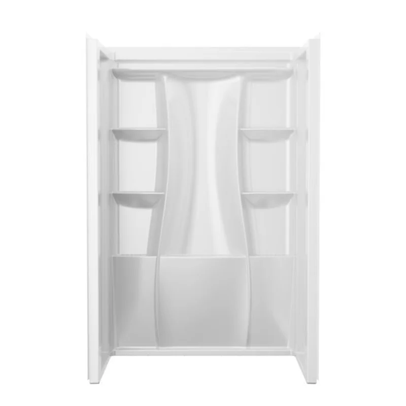 Delta Classic 500 Shower Wall Set, Gloss White, 48 x 34 In. Gloss White