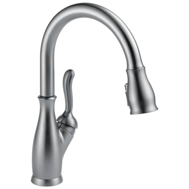 Delta Faucet LELAND Single Handle Pull-Down Kitchen Faucet With ShieldSpray Technology In Arctic Stainless
