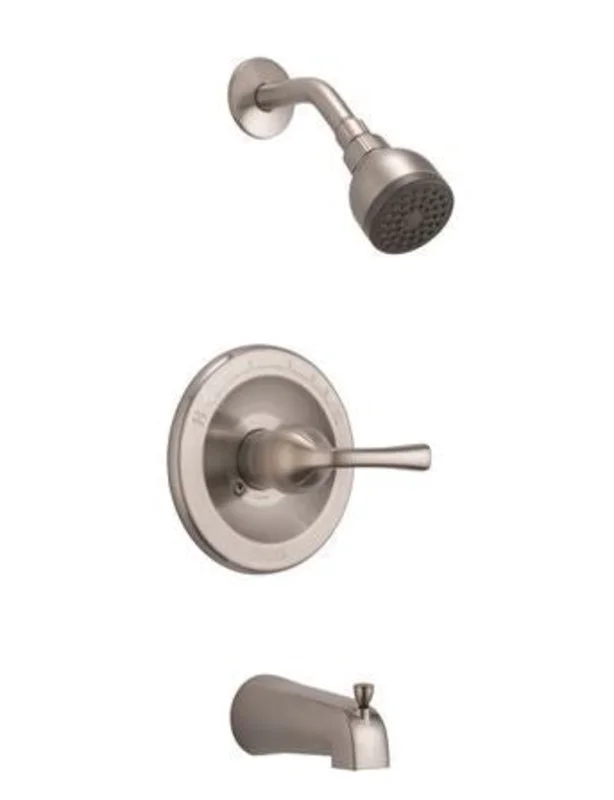 Delta Foundations Single Handle Tub And Shower In Stainless Stainless