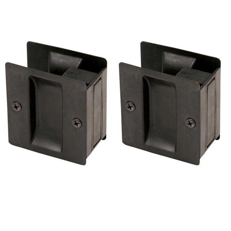 Design House 2-Pack Rectangular Pocket Door Passage is Finished in Oil Rubbed Bronze Oil-Rubbed Bronze