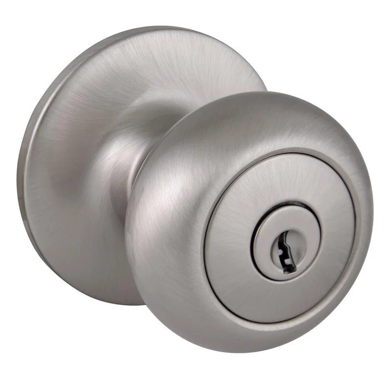 Design House Cambridge 2-Way Latch Entry Door Knob in Satin Nickel Satin Nickel