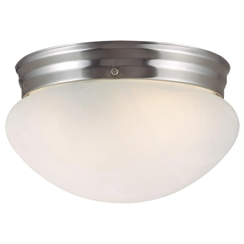 Design House Millbridge Dome Ceiling Light in Satin Nickel 7.6 in. H x 5 in. W x 5 in. L