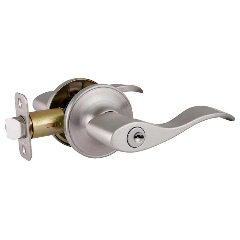 Design House  Springdale Satin Nickel 2-Way Latch Door Lever Satin Nickel