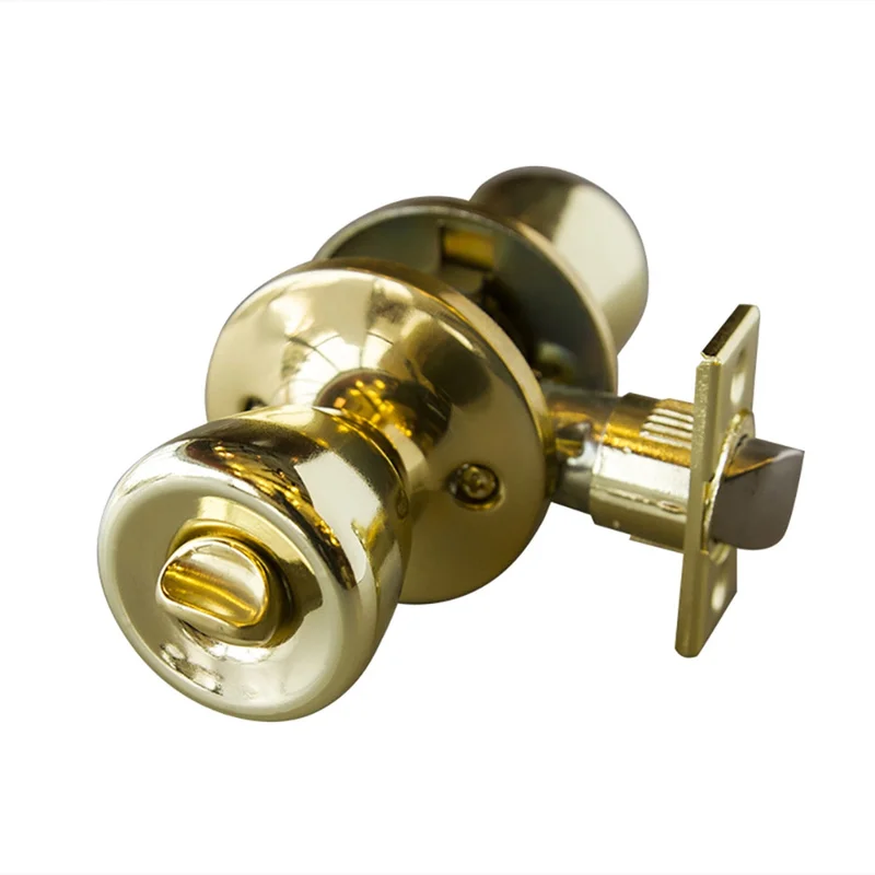 Design House Terrace Privacy Door Knob in Polished Brass Polished Brass