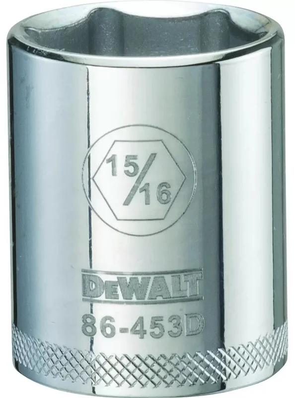 DeWalt 1/2" Drive Standard Length Sockets (6 Point) 15/16-In.