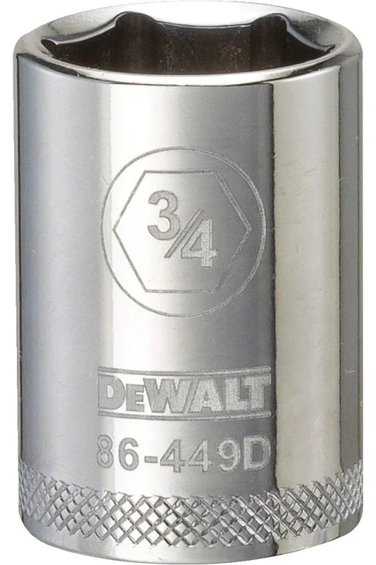 DeWalt 1/2" Drive Standard Length Sockets (6 Point) 3/4-In.