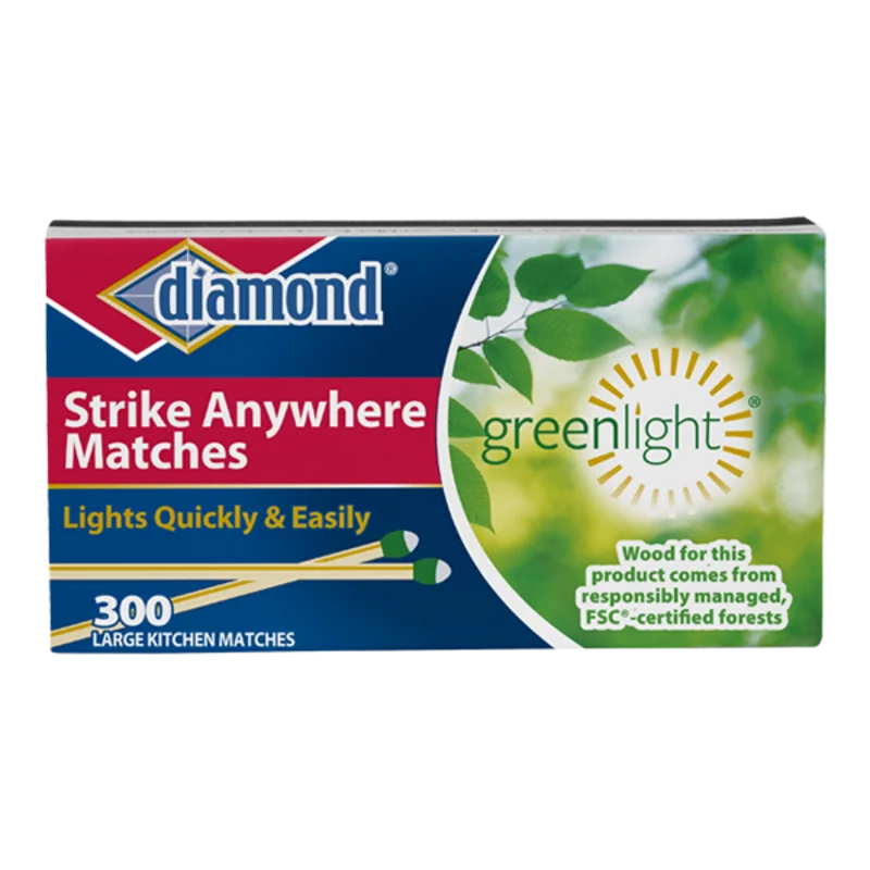 Diamond Greenlight Strike Anywhere Kitchen Matches