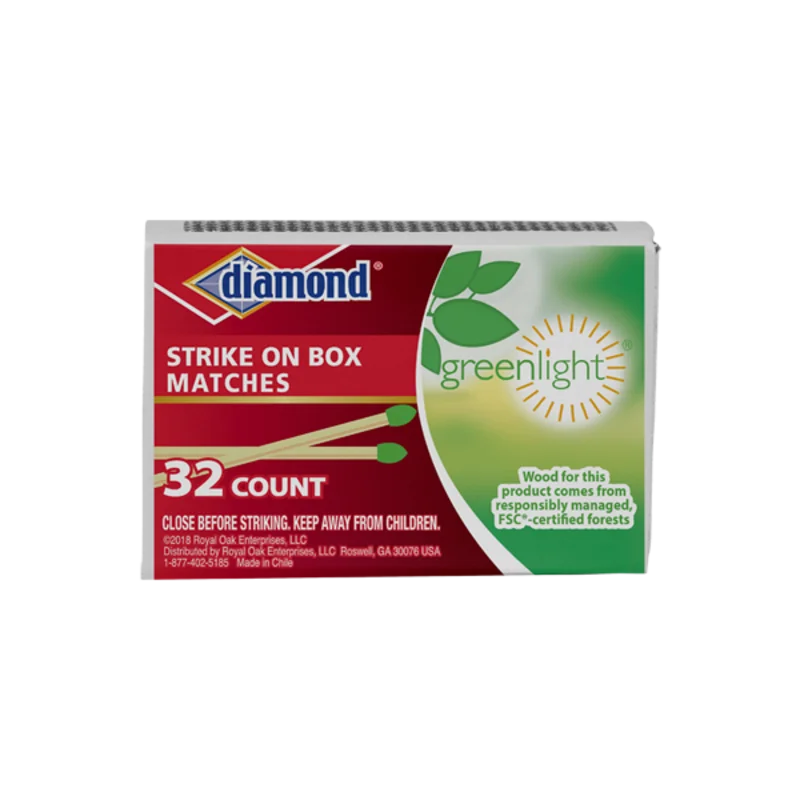 Diamond Greenlight Strike on Box Penny Matches 2.9"