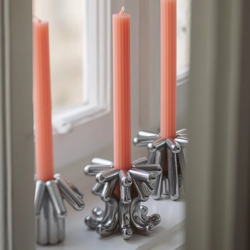 DIGIT THREE Candlestick Aluminum