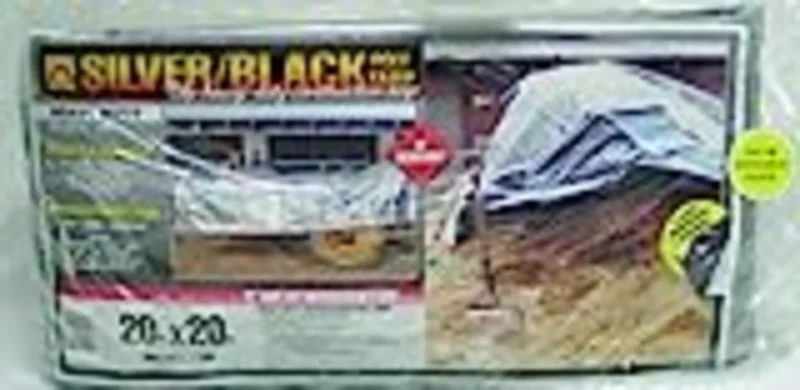 Dize Weathermaster Heavy Duty Black/Silver Poly Tarp 20' x 20' Black/Silver