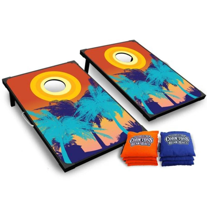 Driveway Games Backyard Edition (Tropical Version) Corntoss Bean Bag Game Includes Carry Bag