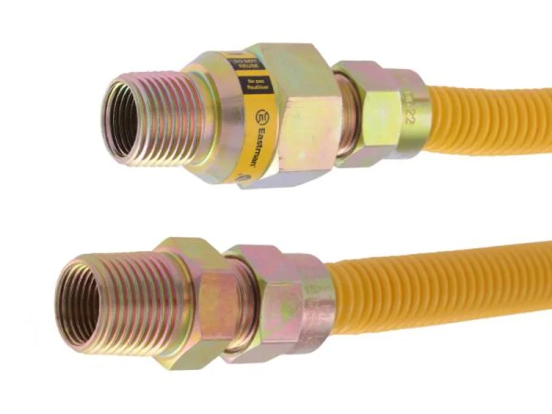 Eastman 1/2 in. OD ArmorBoost EFV Gas Connector - MIP x MIP