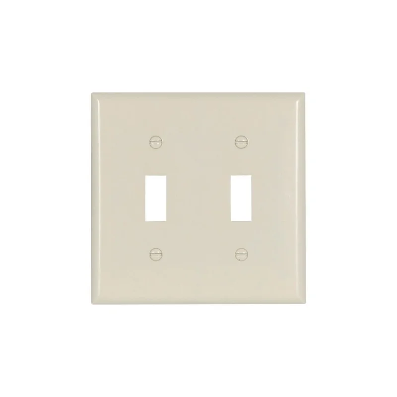 Eaton 2 Gang Wallplate Switch, Light Almond Light Almond