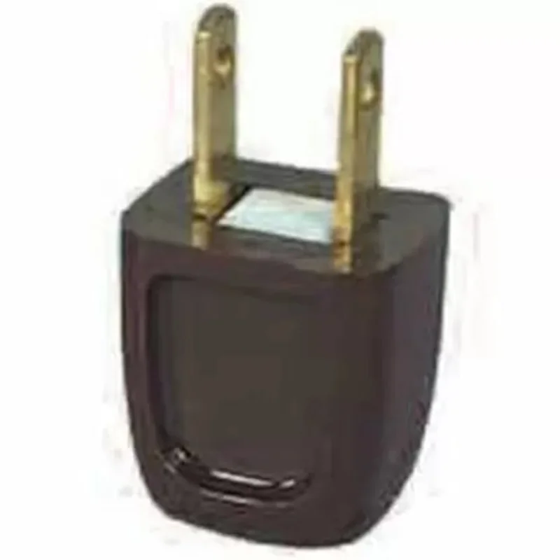 Eaton Cooper Wiring 2-Pole & 2-Wire Lamp Cord Plug 10 Amp, Brown Brown