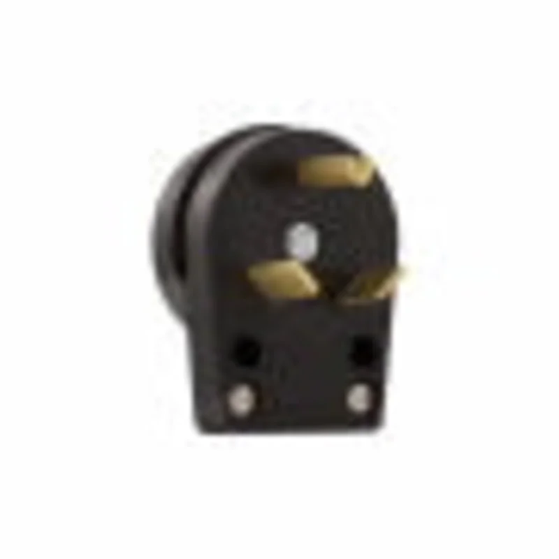 Eaton Cooper Wiring Arrow Hart Extra Heavy-duty Angled Plug 30A, 125V Black Black
