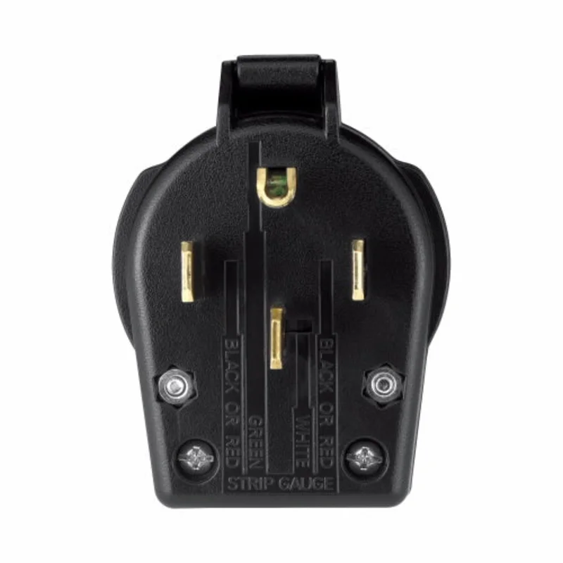 Eaton Cooper Wiring Arrow Hart Heavy-Duty Universal Nema Power Plug 30A/50A, 125/250V Black Black