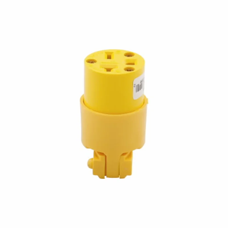 Eaton Cooper Wiring Arrow Hart Straight Blade Connector 20A, 250V Yellow Yellow