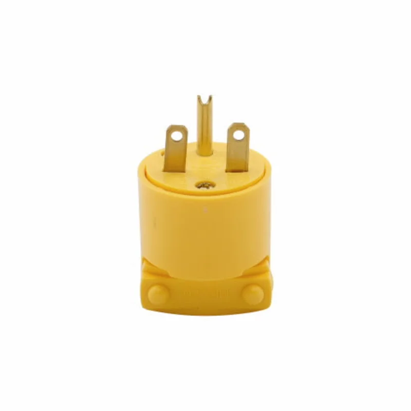 Eaton Cooper Wiring Arrow Hart Straight Blade Plug 15A, 250V Yellow Yellow