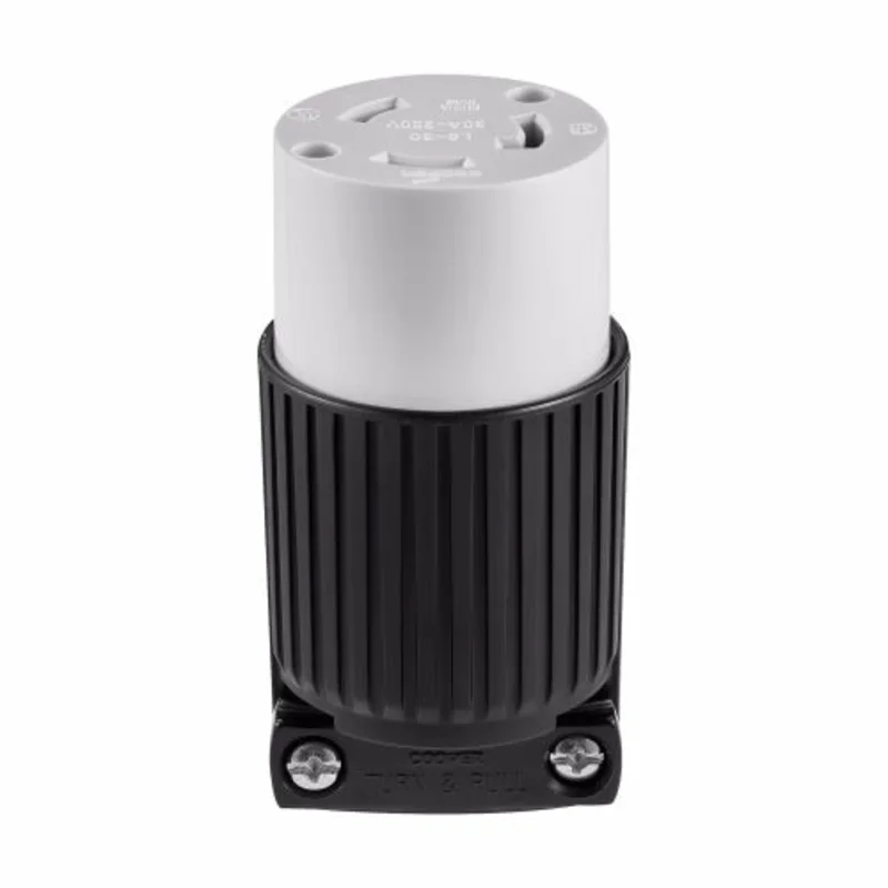 Eaton Cooper Wiring Arrow Hart Ultra Grip Locking Connector 30A, 250V Black Black