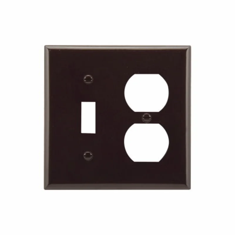 Eaton Cooper Wiring Combination Wallplate, Brown Brown