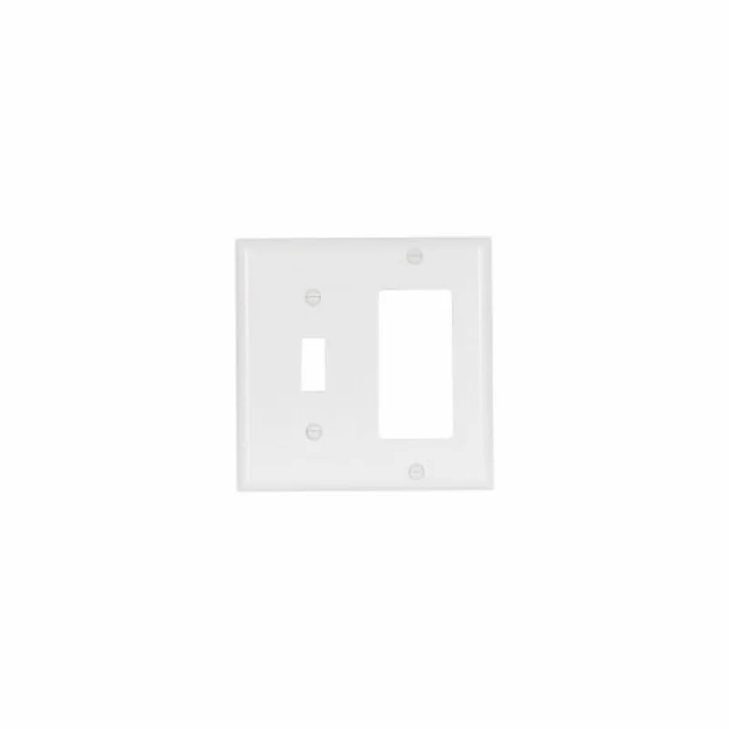 Eaton Cooper Wiring Combination Wallplate, White White