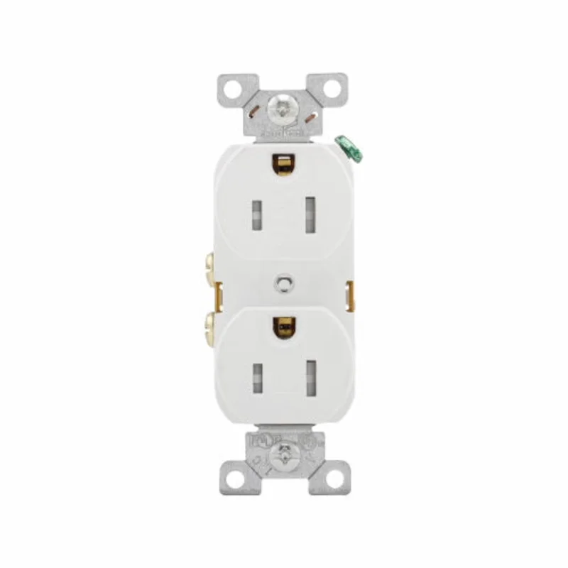 Eaton Cooper Wiring Commercial Specification Grade Duplex Receptacle 15A, 125V White White
