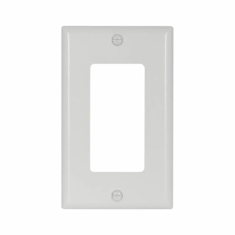 Eaton Cooper Wiring Decorator / GFCI Wallplate, White 1 Gang White