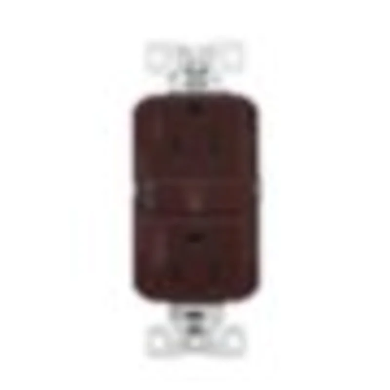 Eaton Cooper Wiring Devices Slim GFCI Receptacle GF15B Brown