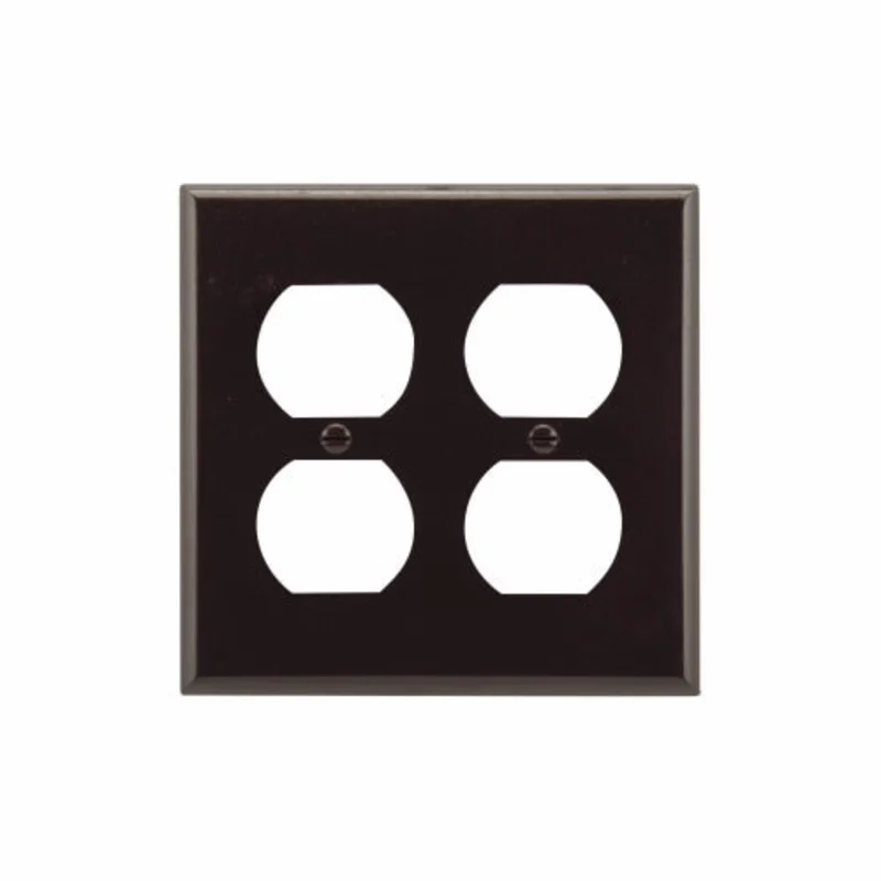 Eaton Cooper Wiring Duplex Receptacle Wallplate, Brown Brown