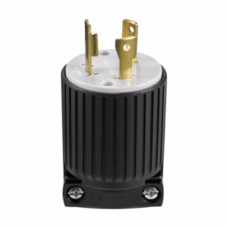 Eaton Cooper Wiring Locking Plug 30A, 250V Black Black