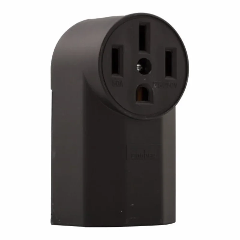 Eaton Cooper Wiring Power Device Receptacle 50A, 125/250V Black Black