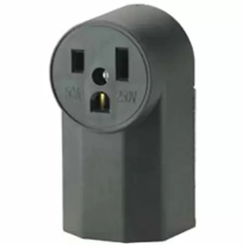 Eaton Cooper Wiring Power Device Receptacle 50A, 250V Black Black